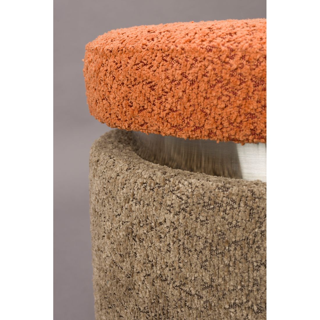 Dutchbone Poef Sen Bruin Oranje