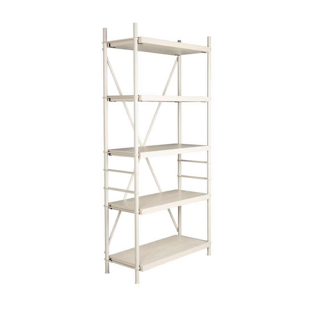 Dutchbone Boekenkast Shelf Iron Beige Hoog