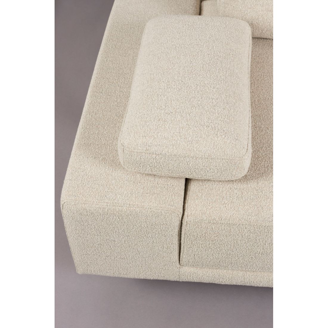 Dutchbone 3-zits Bank Shelly Wit + Chaise Longue Rechts