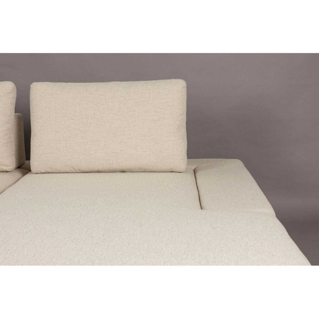 Dutchbone 3-zits Bank Shelly Wit + Chaise Longue Rechts