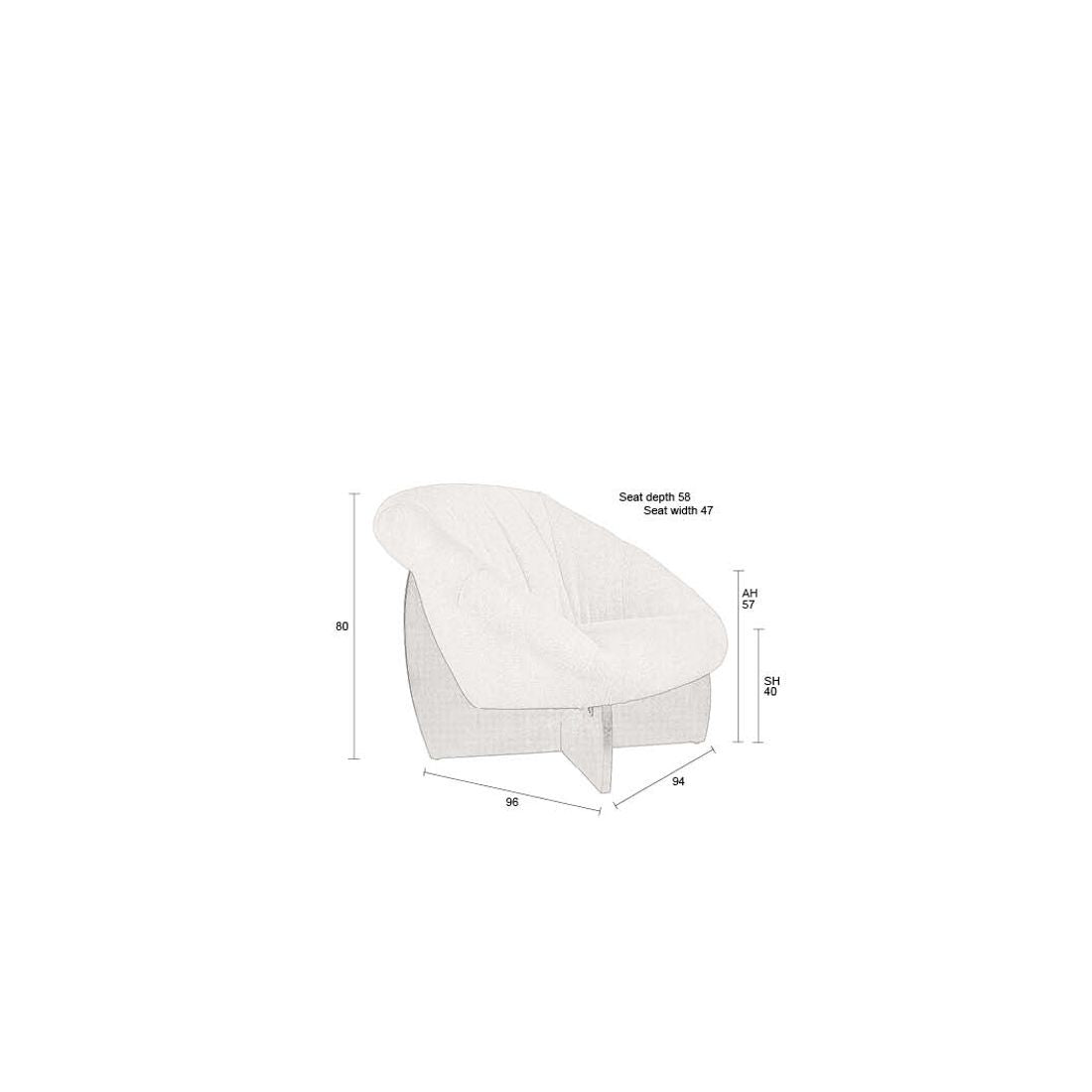 Dutchbone Fauteuil Emilius Beige