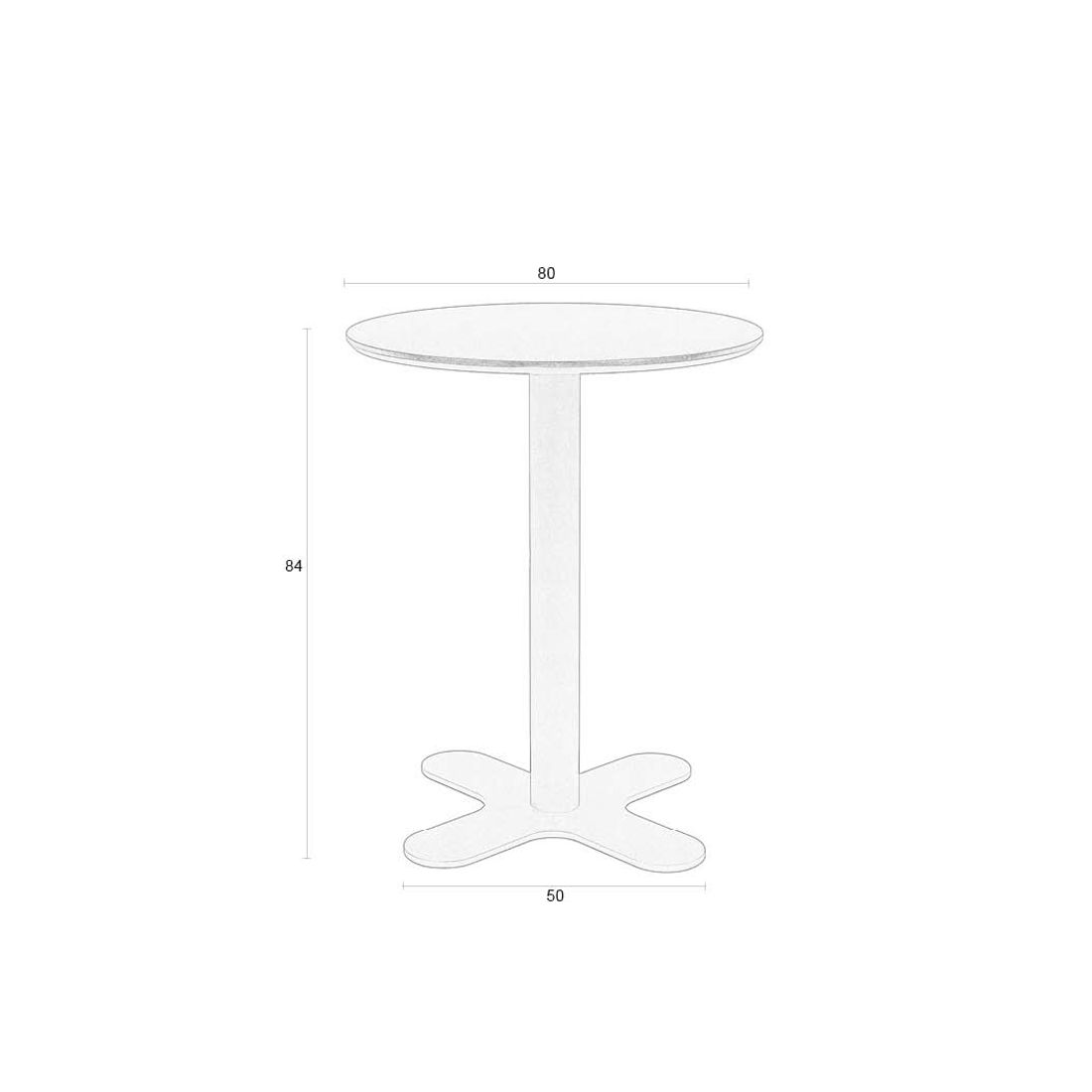 White Label Living Buitentafel Sanjay Zwart