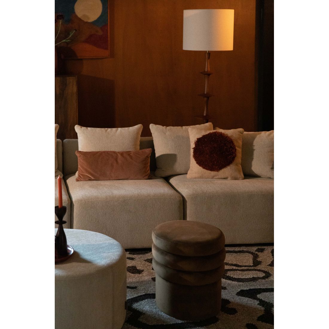 Dutchbone 4.5-zits Bank Rocca Latte