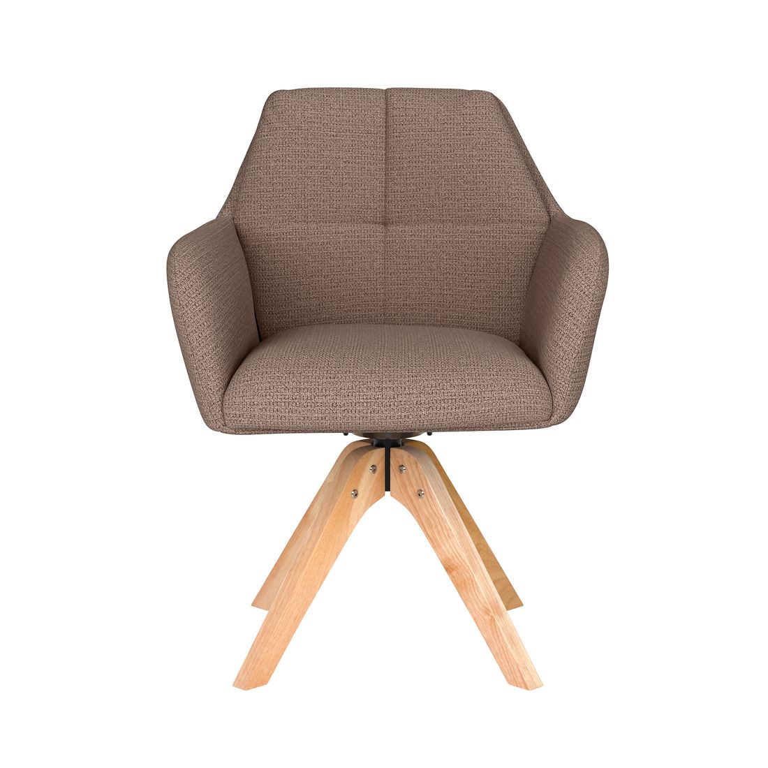 White Label Living Eetkamerstoel Pete Bruin Hout