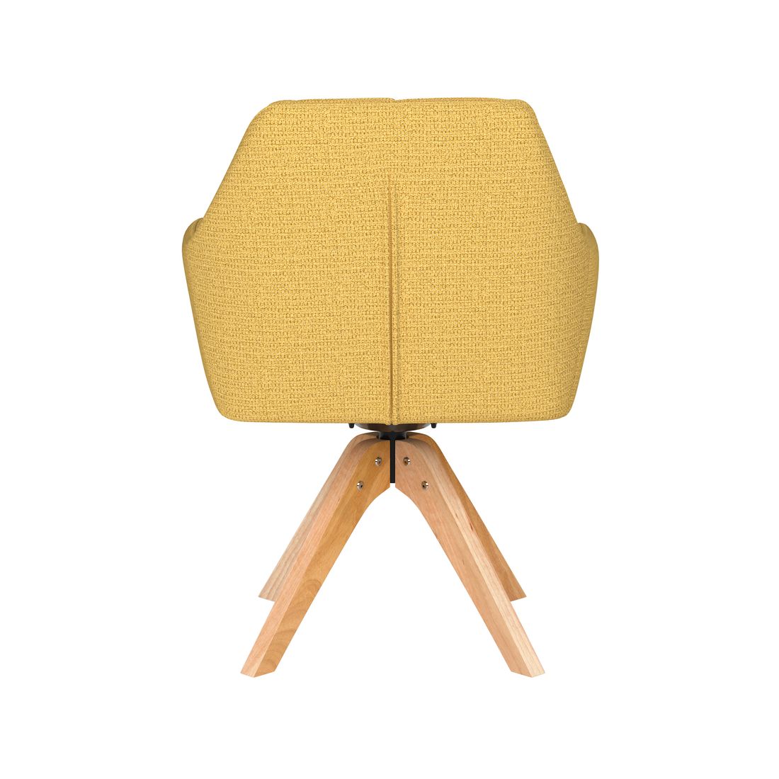 White Label Living Eetkamerstoel Pete Okergeel Hout