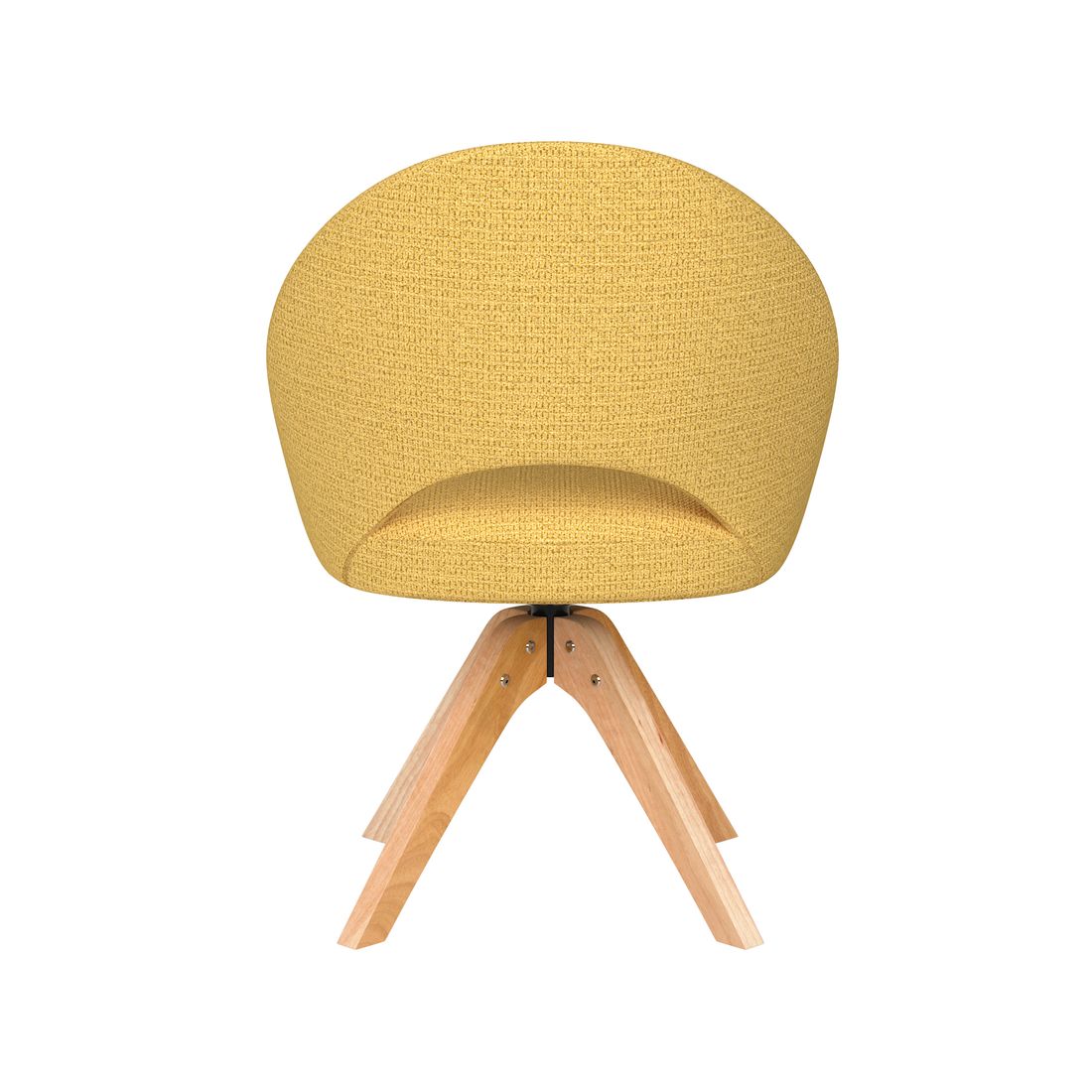 White Label Living Eetkamerstoel Mick Okergeel Hout