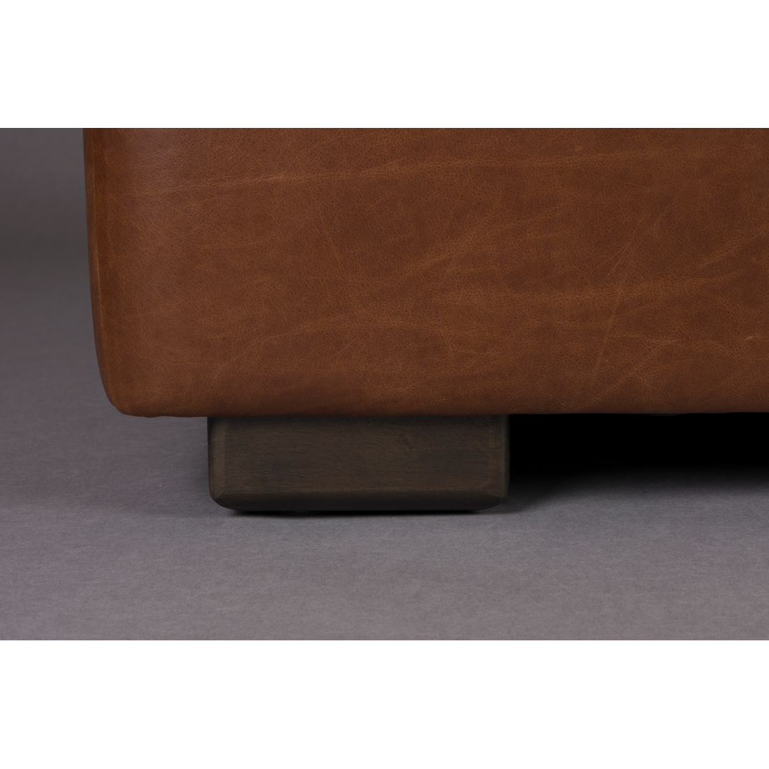 Dutchbone 3-zits Bank Douglas Wax Leer Donkerbruin