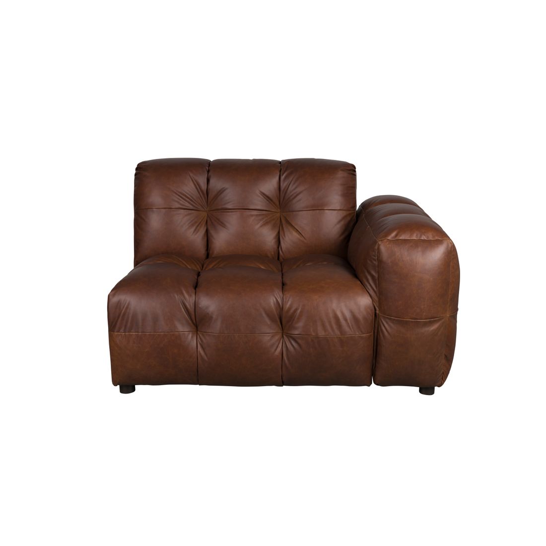 Dutchbone 1.5-zits Bank Hackman Arm Rechts Leer Bruin