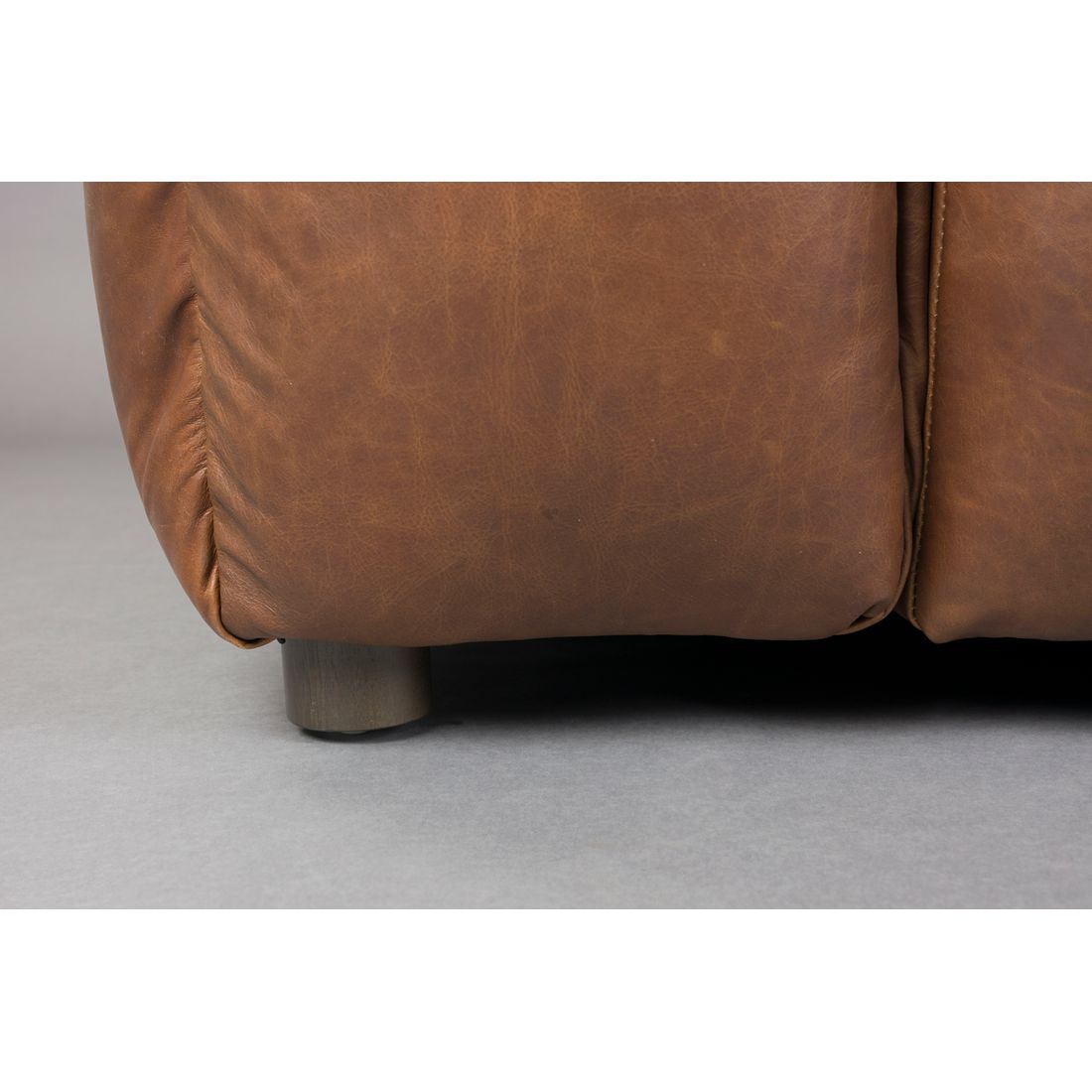 Dutchbone 4.5-zits bank Hackman Leer Bruin