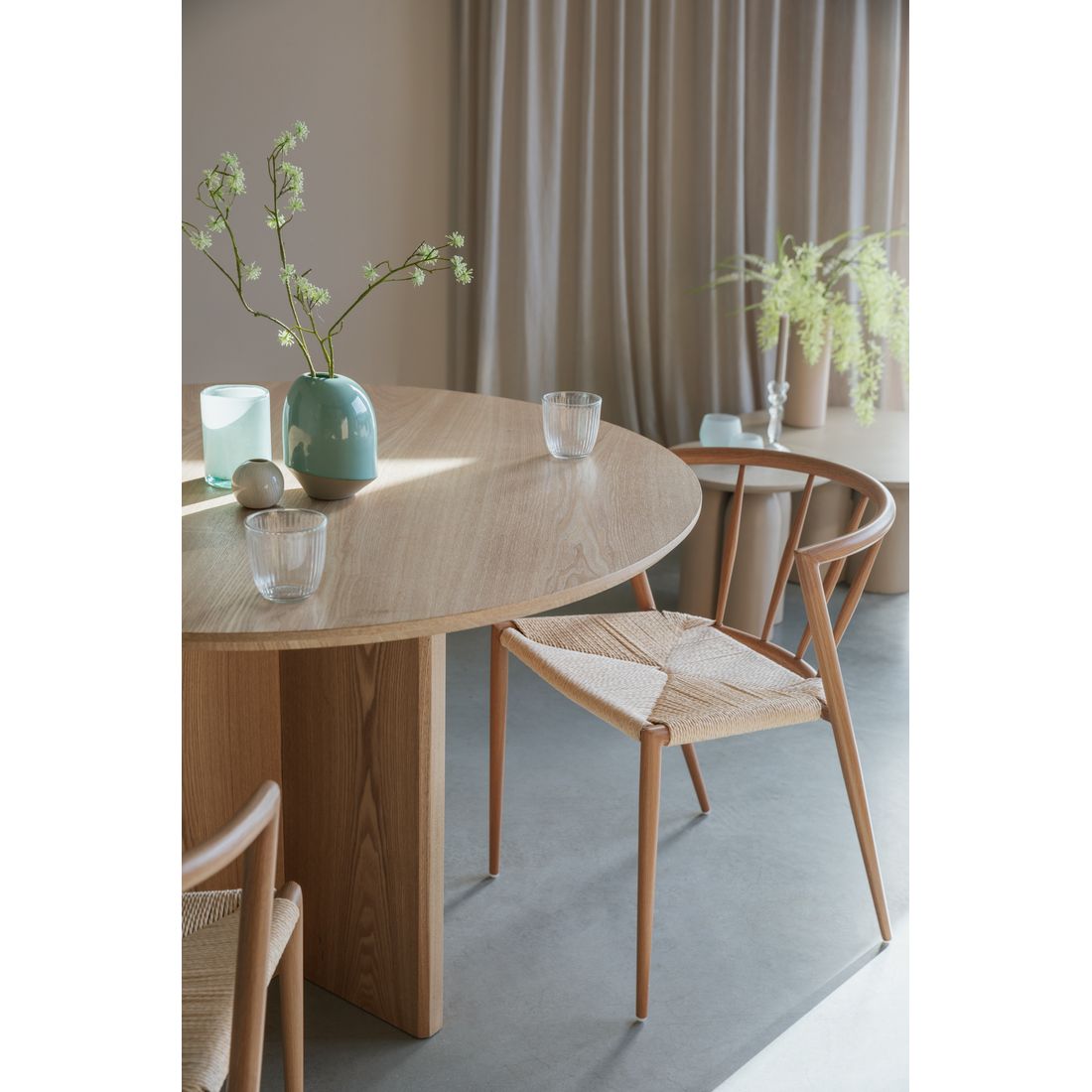 White Label Living Eettafel Laurent Rond 120cm Naturel