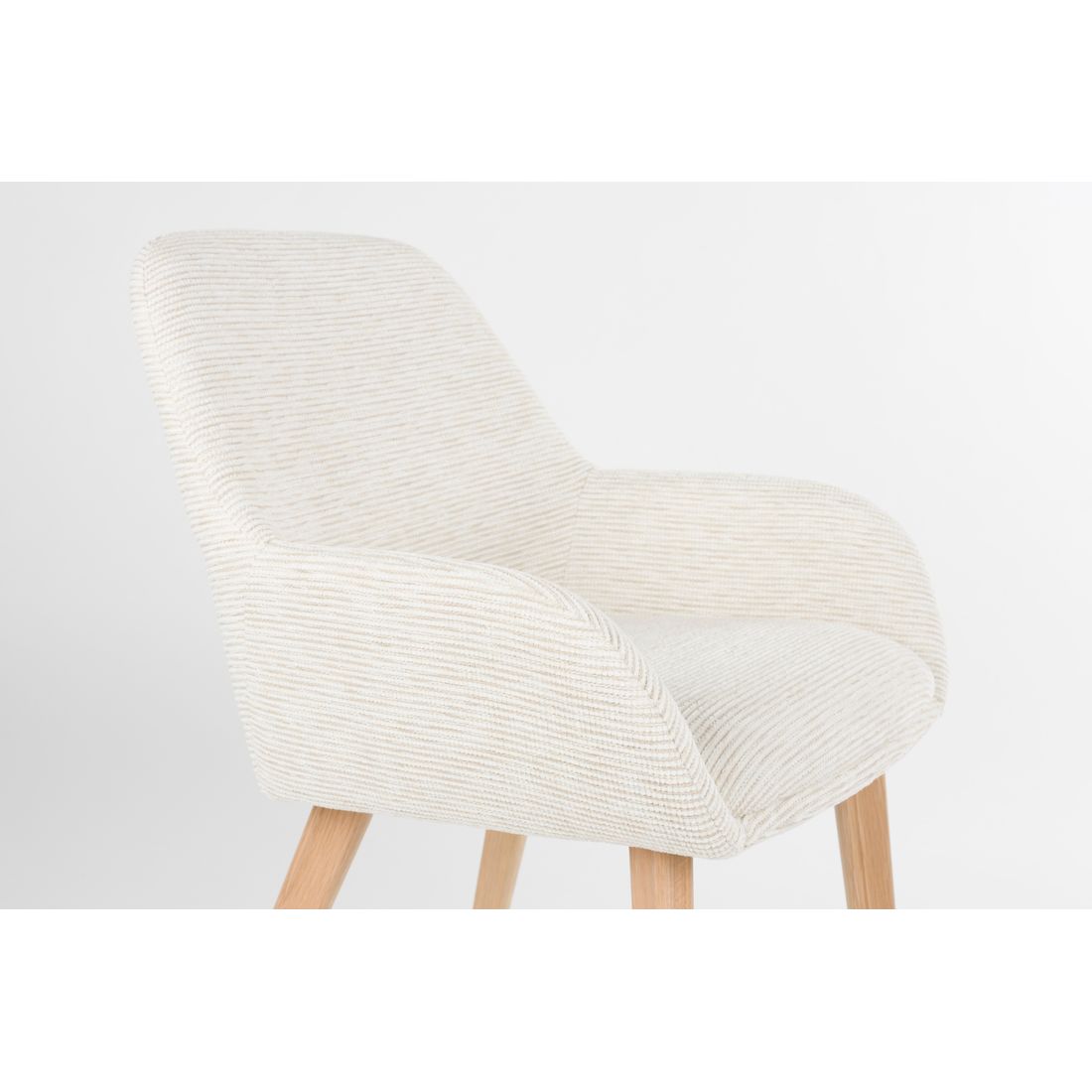 White Label Living Eetkamerstoel Loua Wit