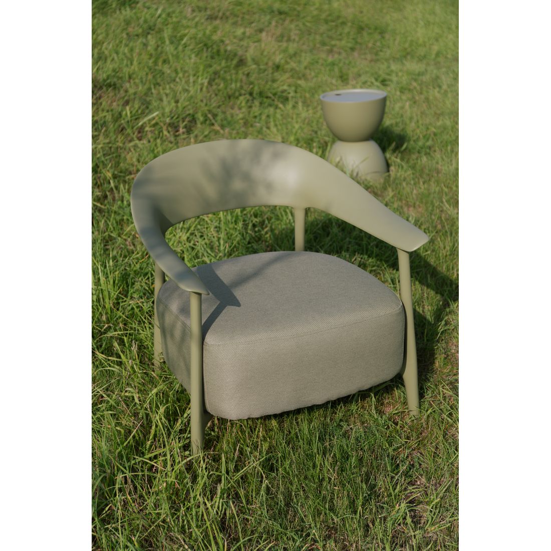 White Label Living Fauteuil Buiten Vita Groen