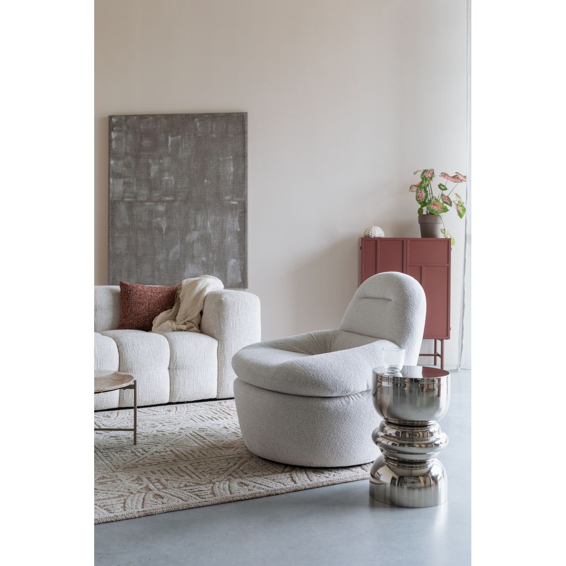 White Label Living Fauteuil Velvoro Wit