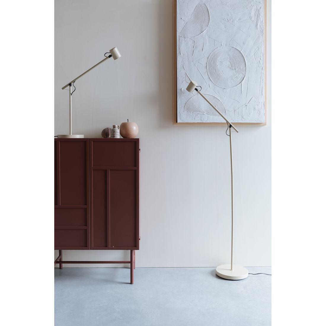 White Label Living Vloerlamp Aero Beige