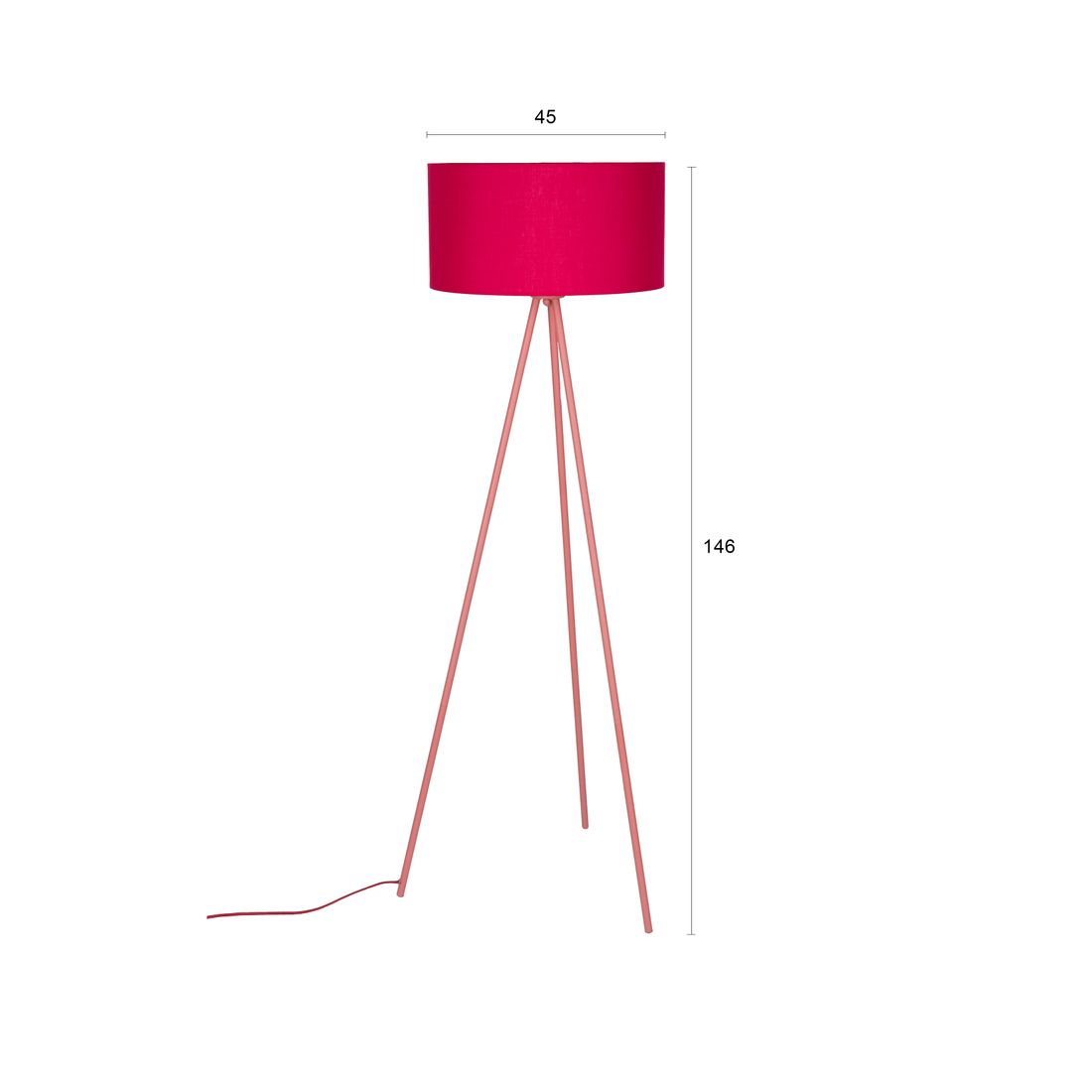 White Label Living Vloerlamp Susie Rood