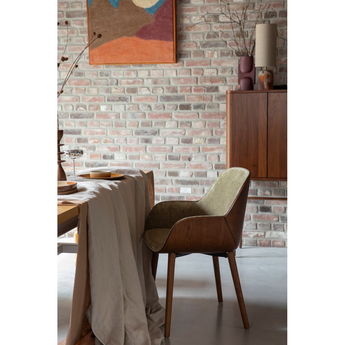 Dutchbone Eetkamerstoel Taylor Groen