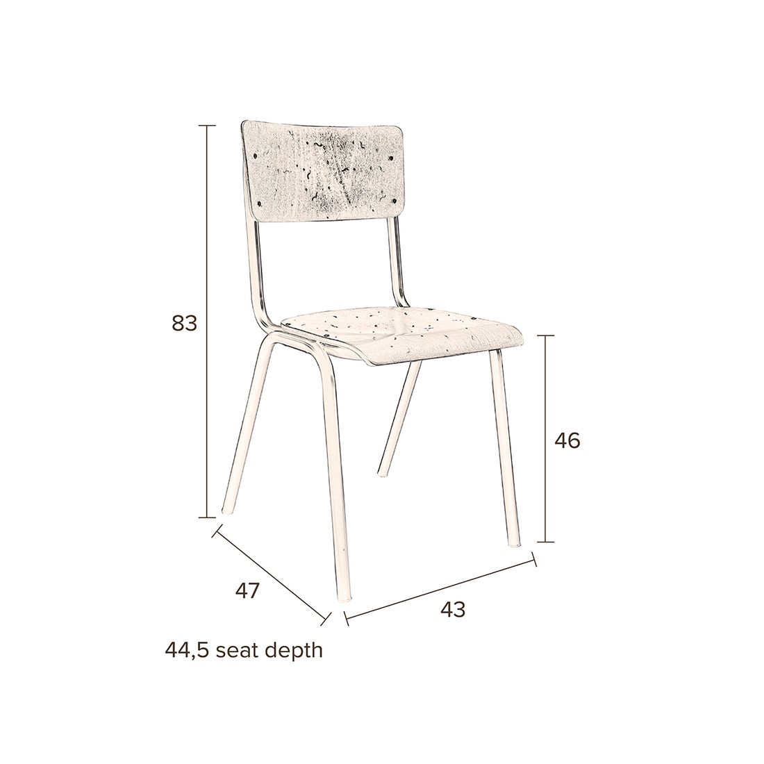 Dutchbone Eetkamerstoel Scuola
