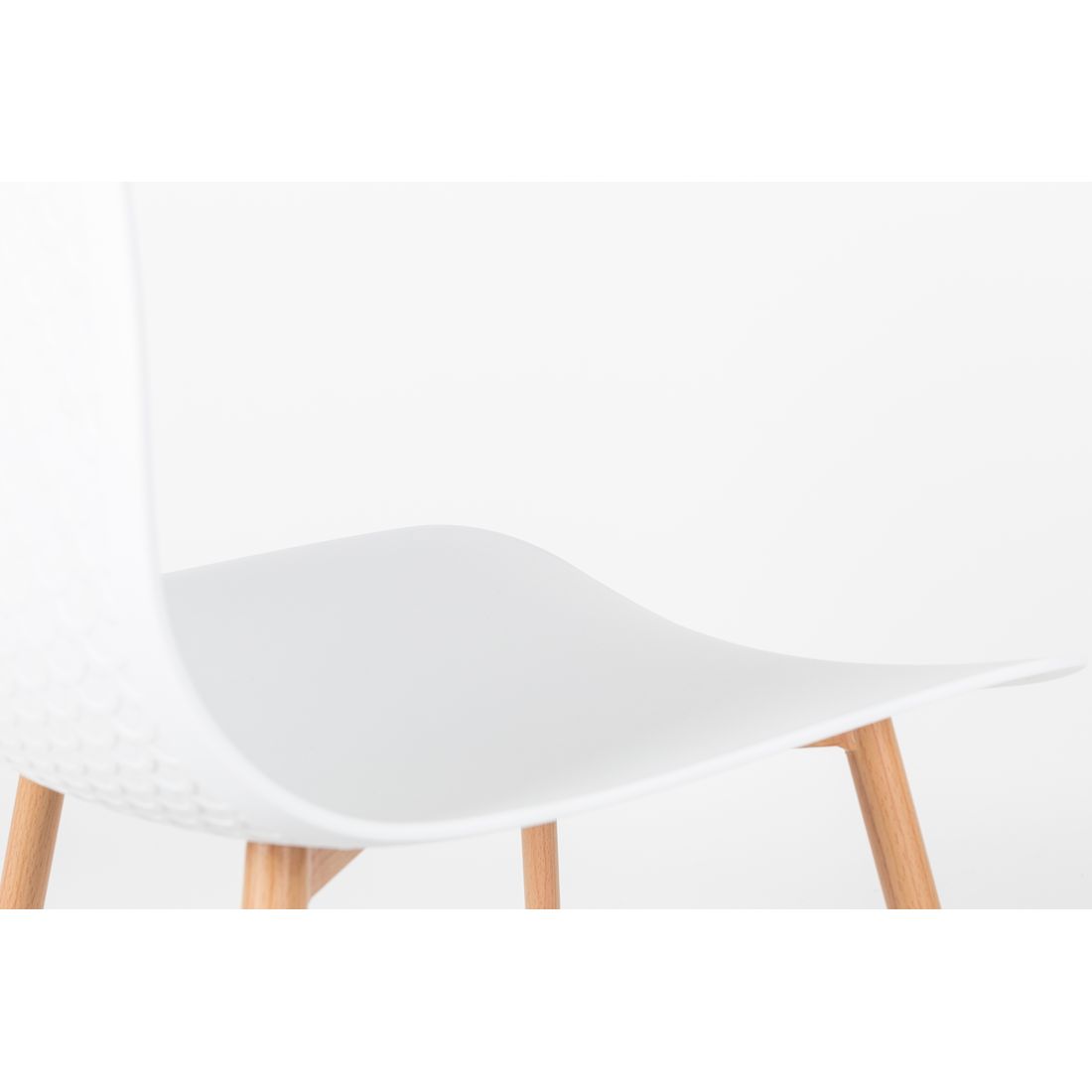 White Label Living Eetkamerstoel Leon Wit