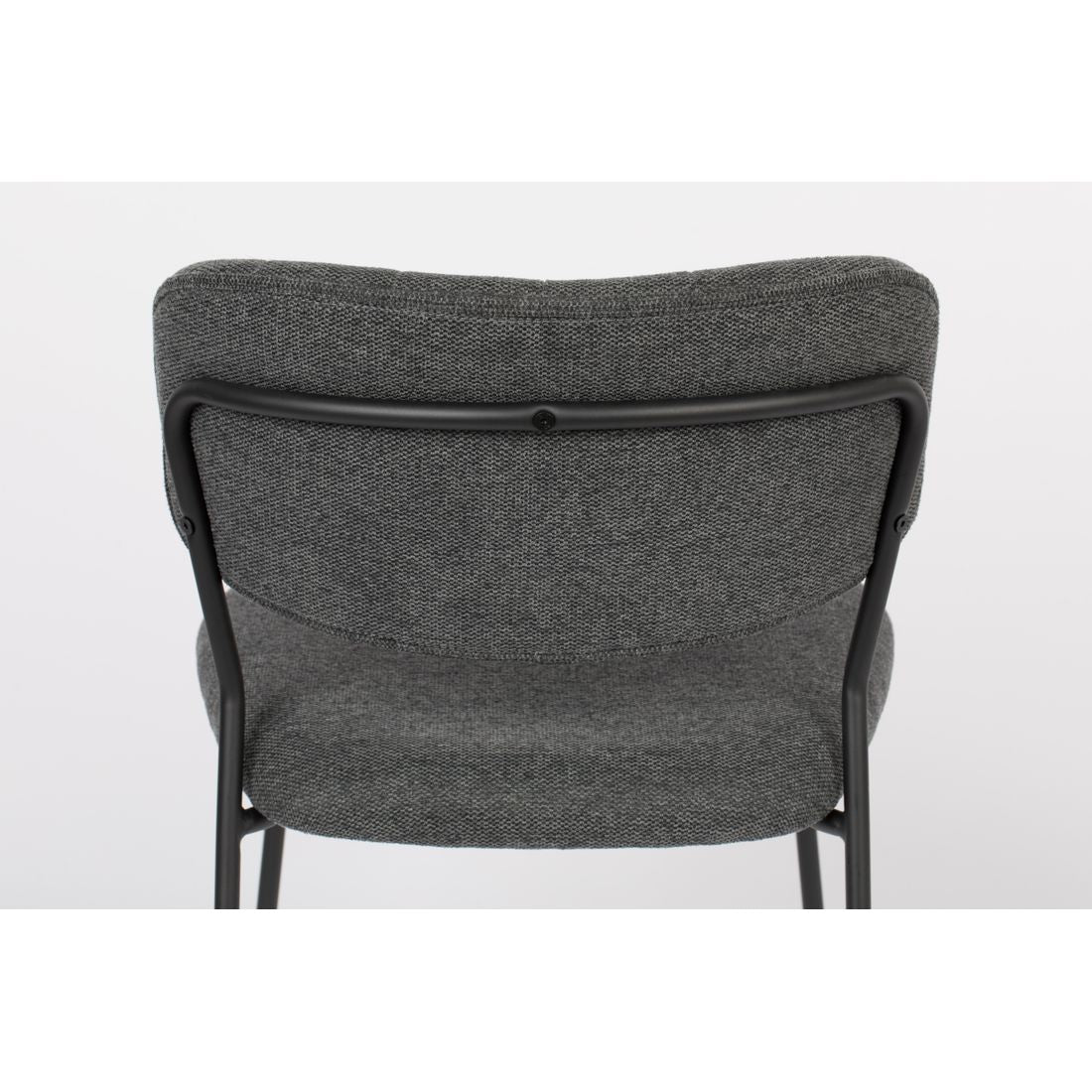 White Label Living Eetkamerstoel Jolien Zwart / Donkergrijs