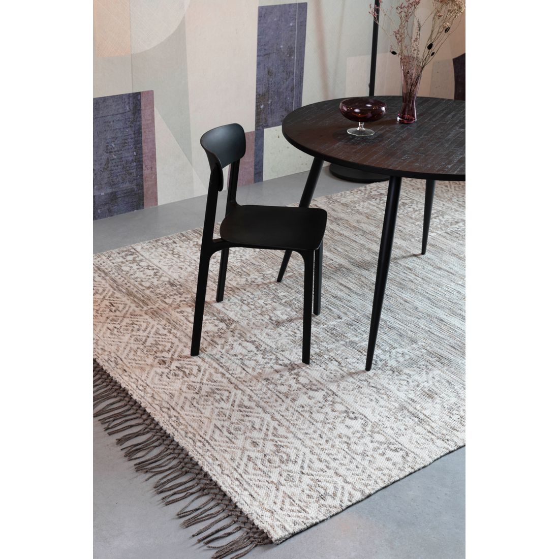 White Label Living Eetkamerstoel & Tuinstoel Clive Zwart