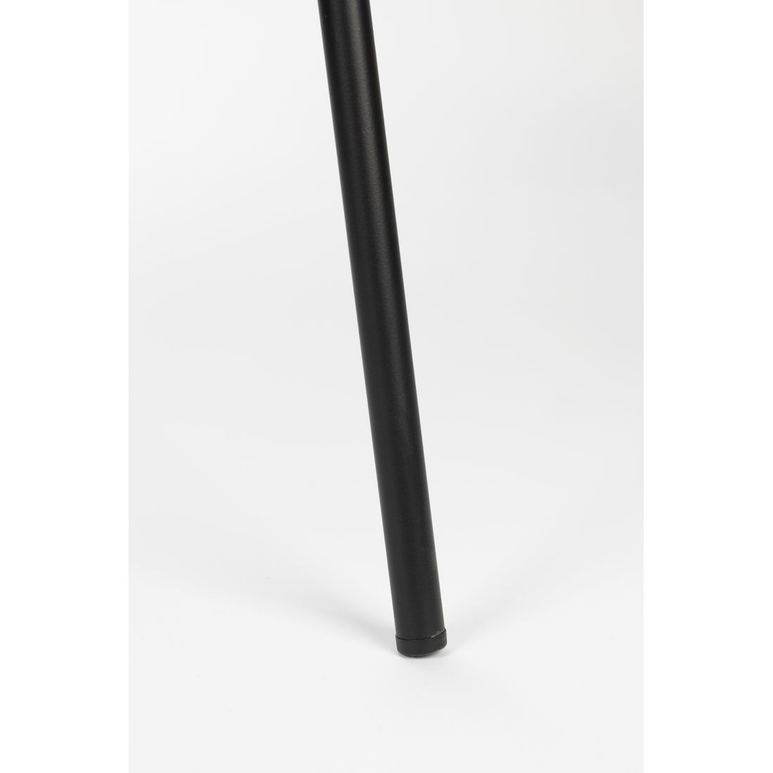 White Label Living Eetkamerstoel Jolien Zwart / Wit Bouclé