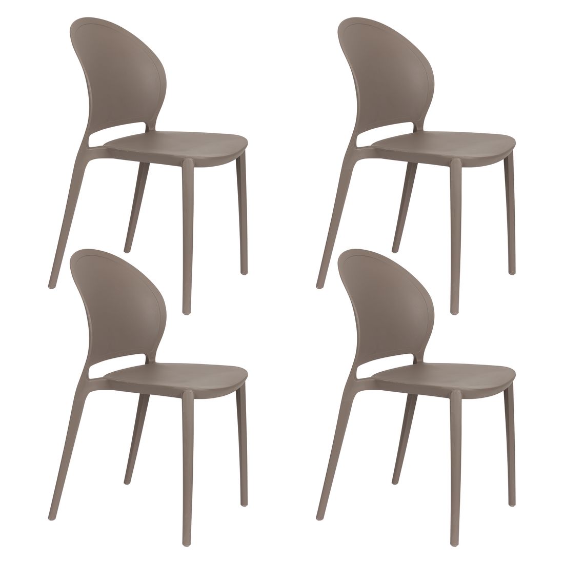 White Label Living Eetkamerstoel & Tuinstoel Sjoerd Grijs