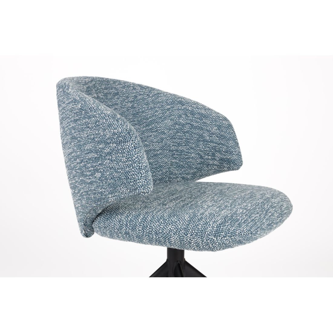 White Label Living Eetkamerstoel Draaibaar Balado Blauw