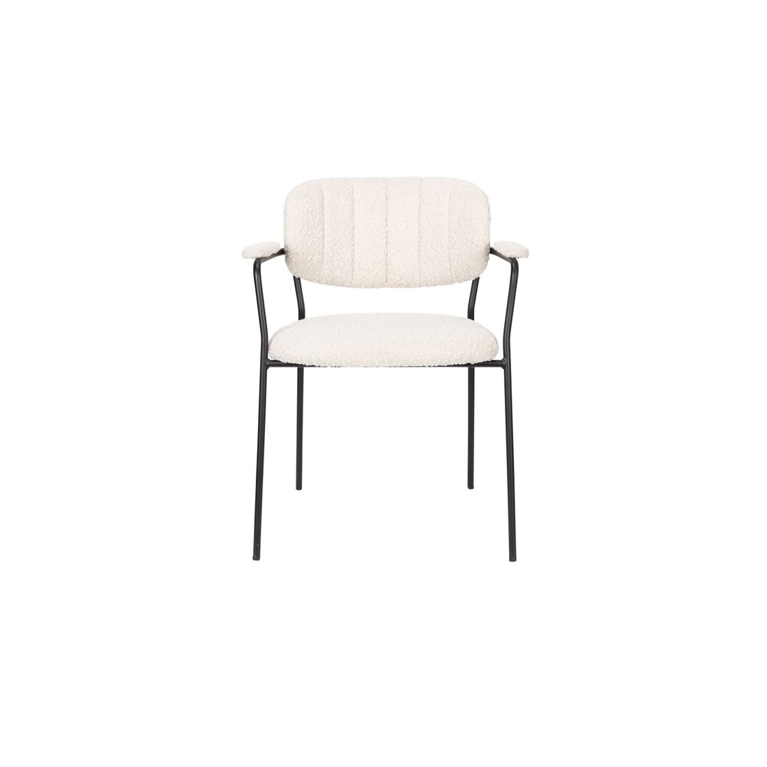 White Label Living Eetkamerstoel Jolien Zwart Wit