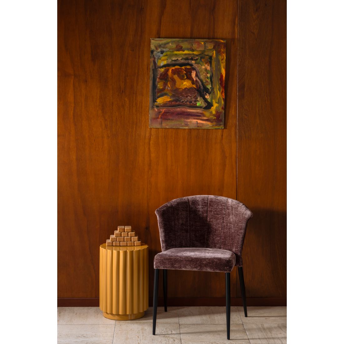 Dutchbone Bijzettafel Camila Okergeel