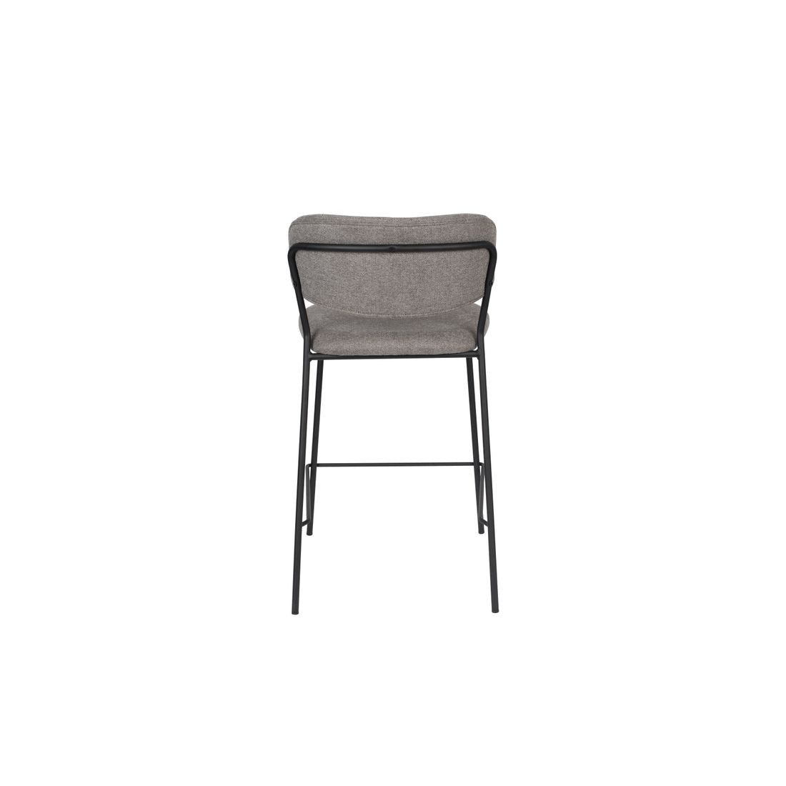 White Label Living Barkruk Jolien Zwart Grijs