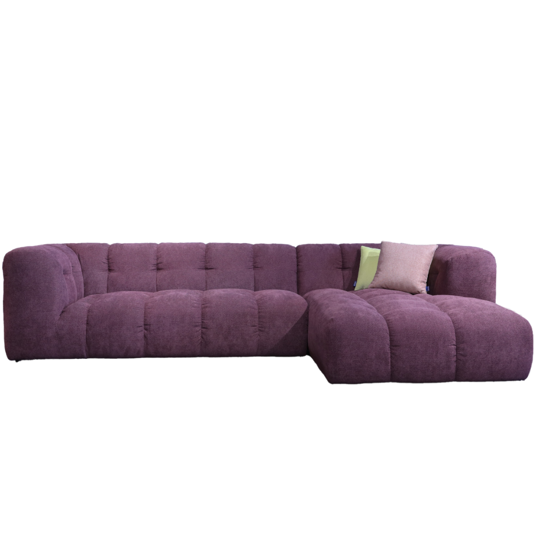 NOGA Design Hoekbank Jaimy Burgundy 3-zits + Longchair Rechts