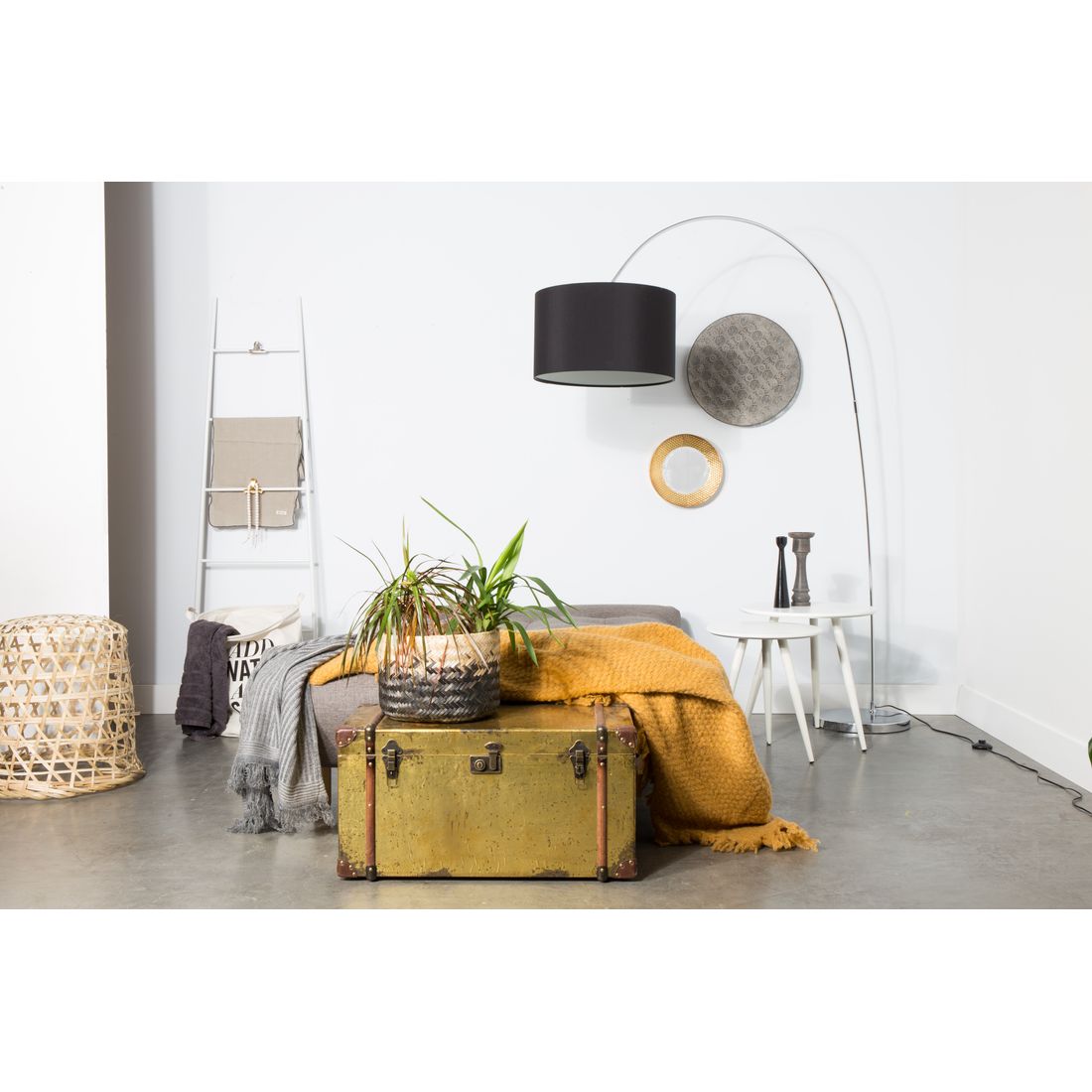 White Label Living Bijzettafel Daven Wit (Set van 2)