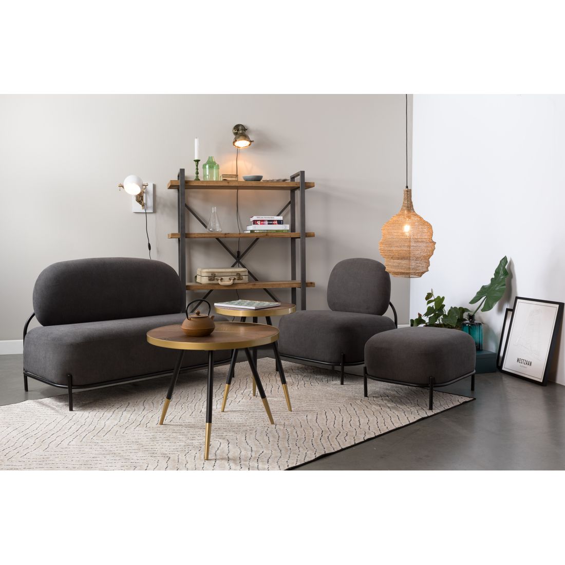 White Label Living Salontafel Denise Walnoot