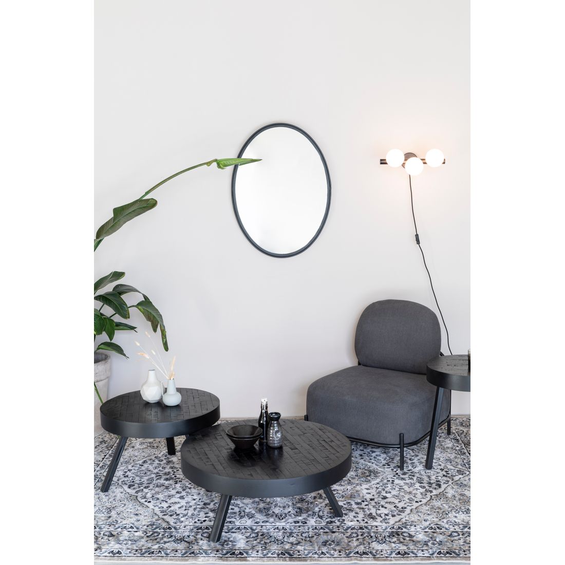 White Label Living Salontafel Suri Zwart L