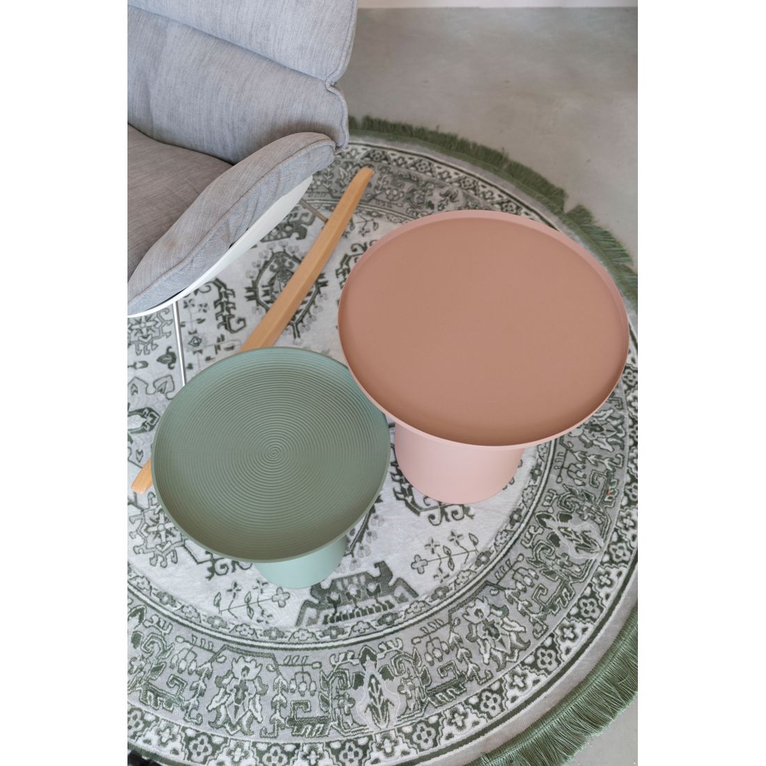 White Label Living Bijzettafel Ringar Roze L