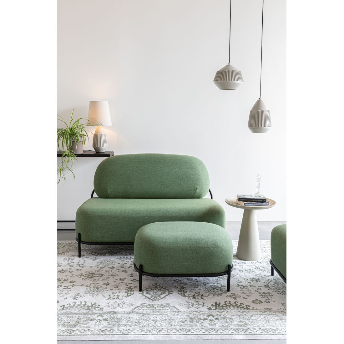 White Label Living Bijzettafel Ringar Wit Beige L