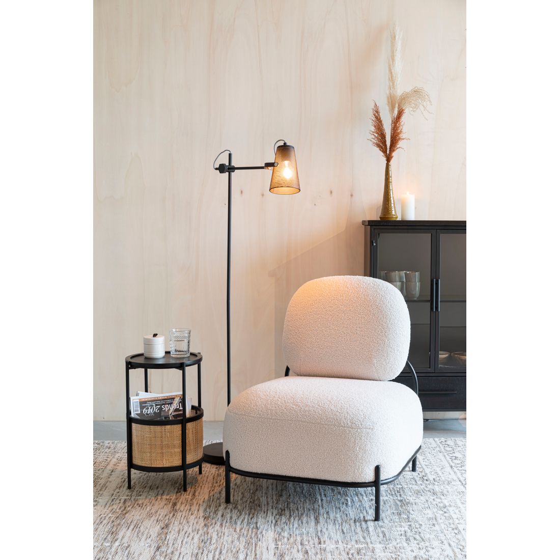 White Label Living Bijzettafel Makoto Zwart