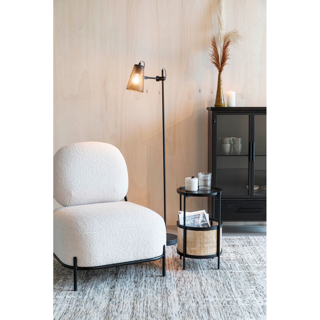 White Label Living Bijzettafel Makoto Zwart