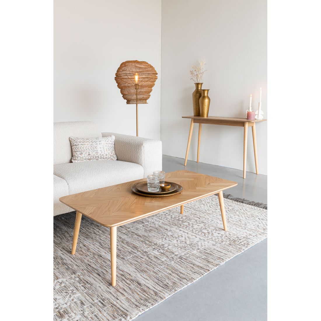 White Label Living Salontafel Fabio 120x60cm Naturel