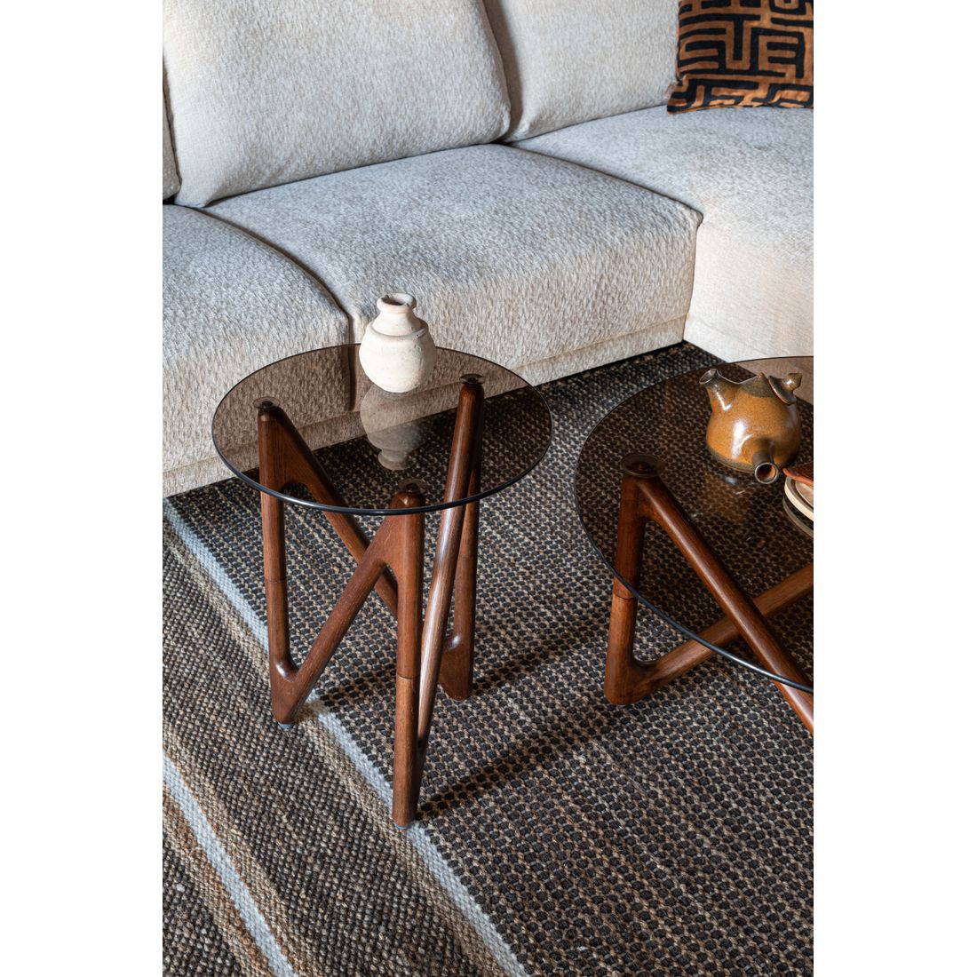 Dutchbone Bijzettafel Naia Walnoot