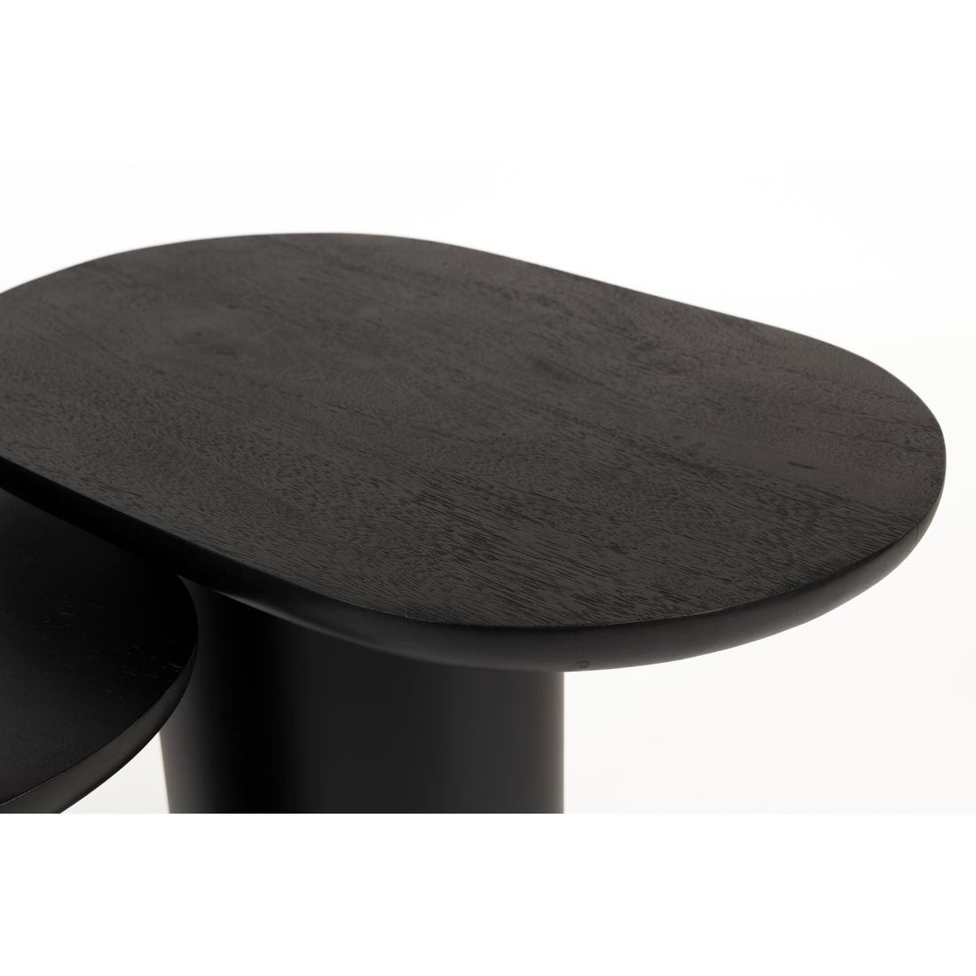 White Label Living Bijzettafel Bela Zwart (Set van 2)