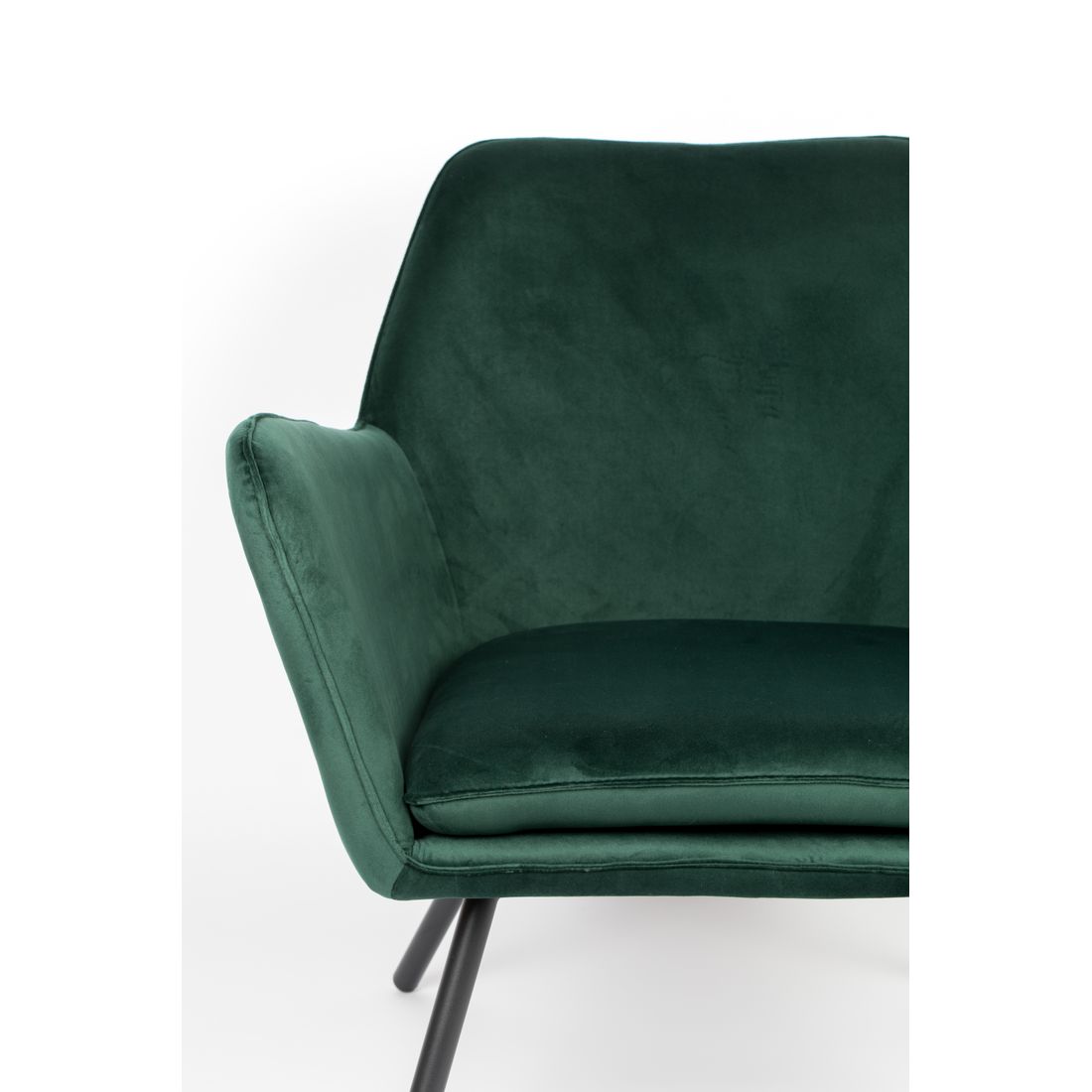 White Label Living Fauteuil Bon Velvet Groen