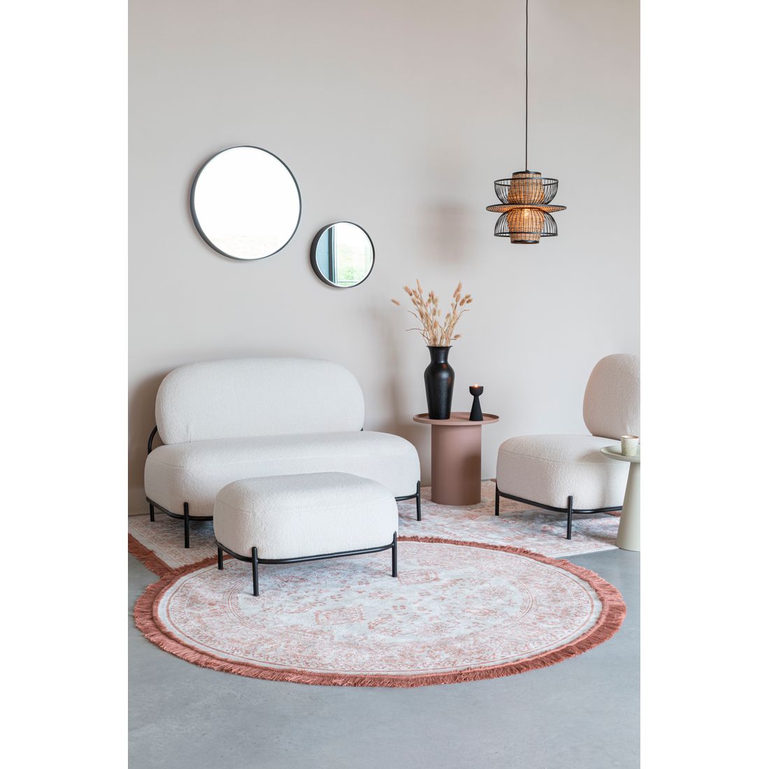 White Label Living Fauteuil Polly Teddy Wit