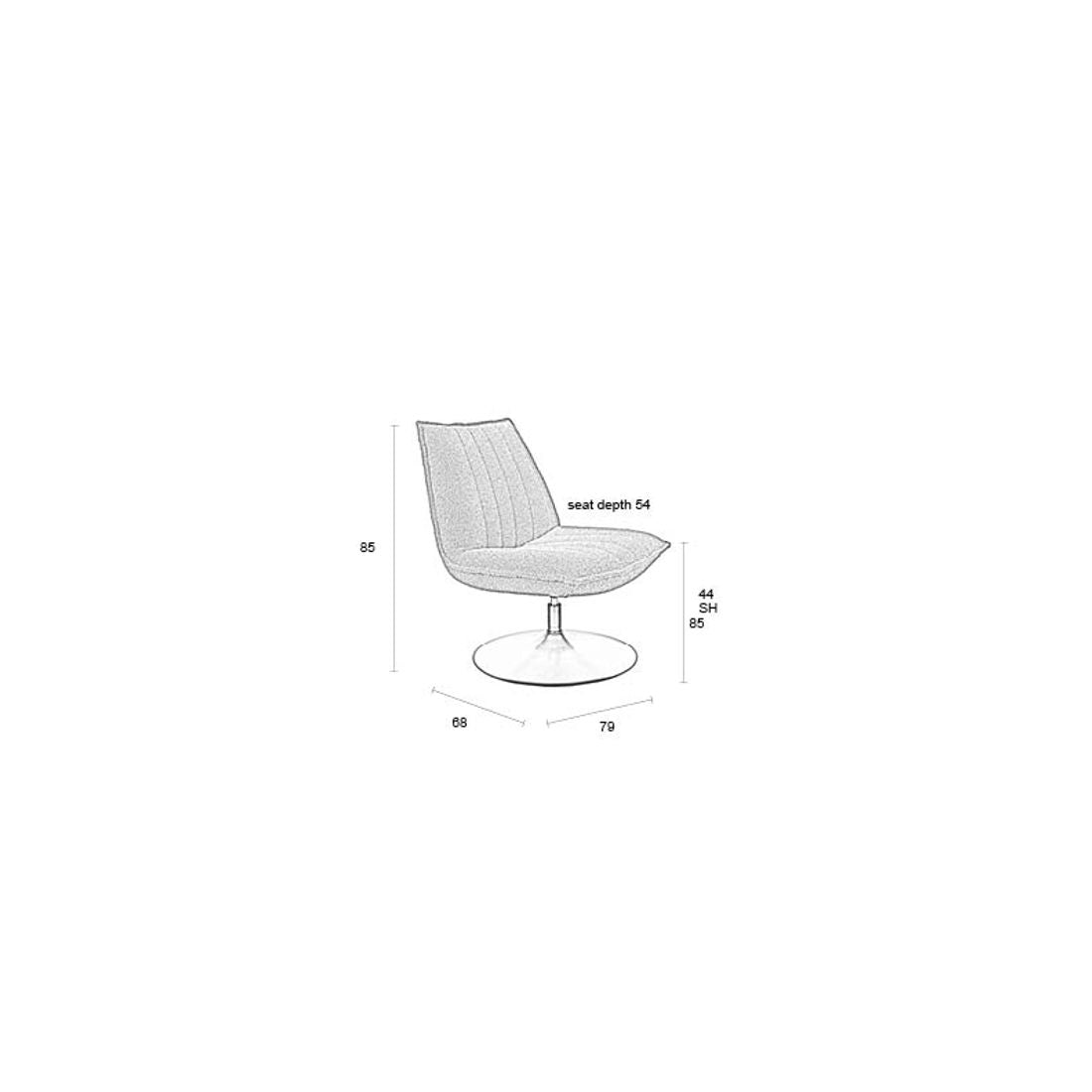 White Label Living Fauteuil Jax Wit Bouclé