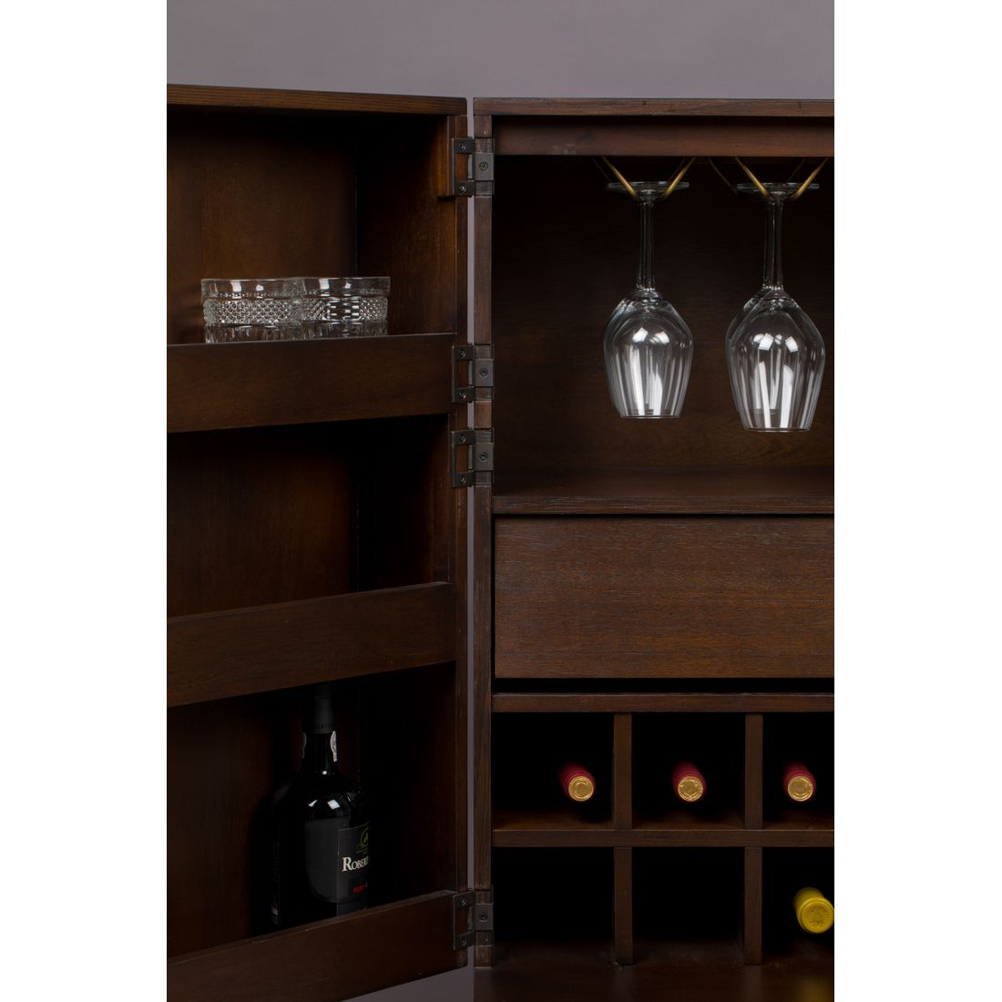 Dutchbone Wijnkast Class Walnoot