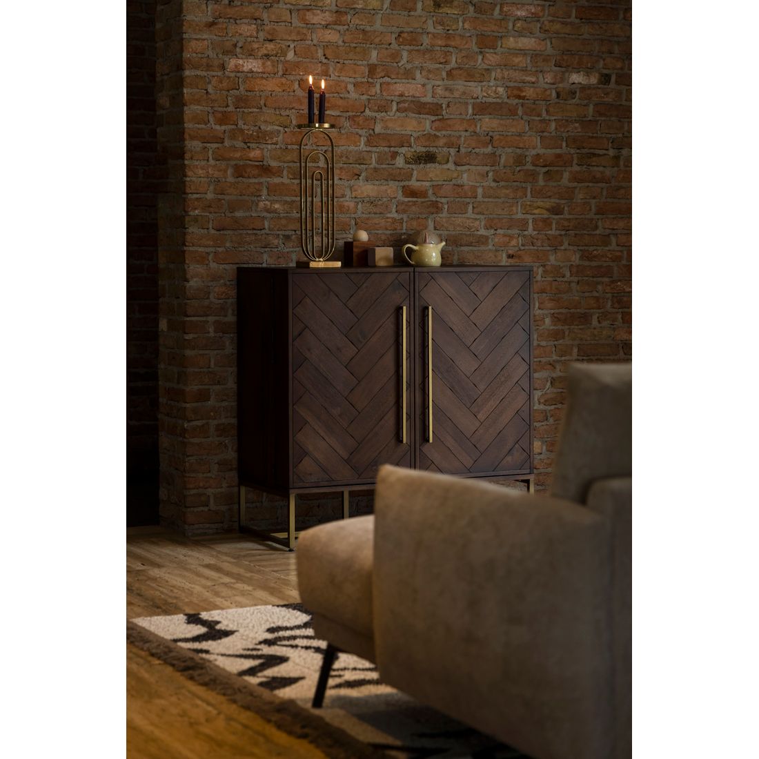 Dutchbone Wijnkast Class Walnoot