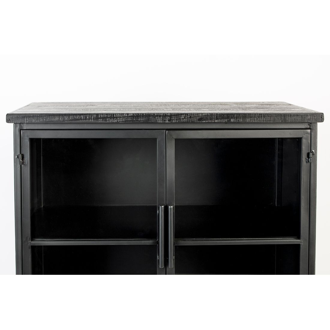 White Label Living Vitrinekast Ferre Zwart