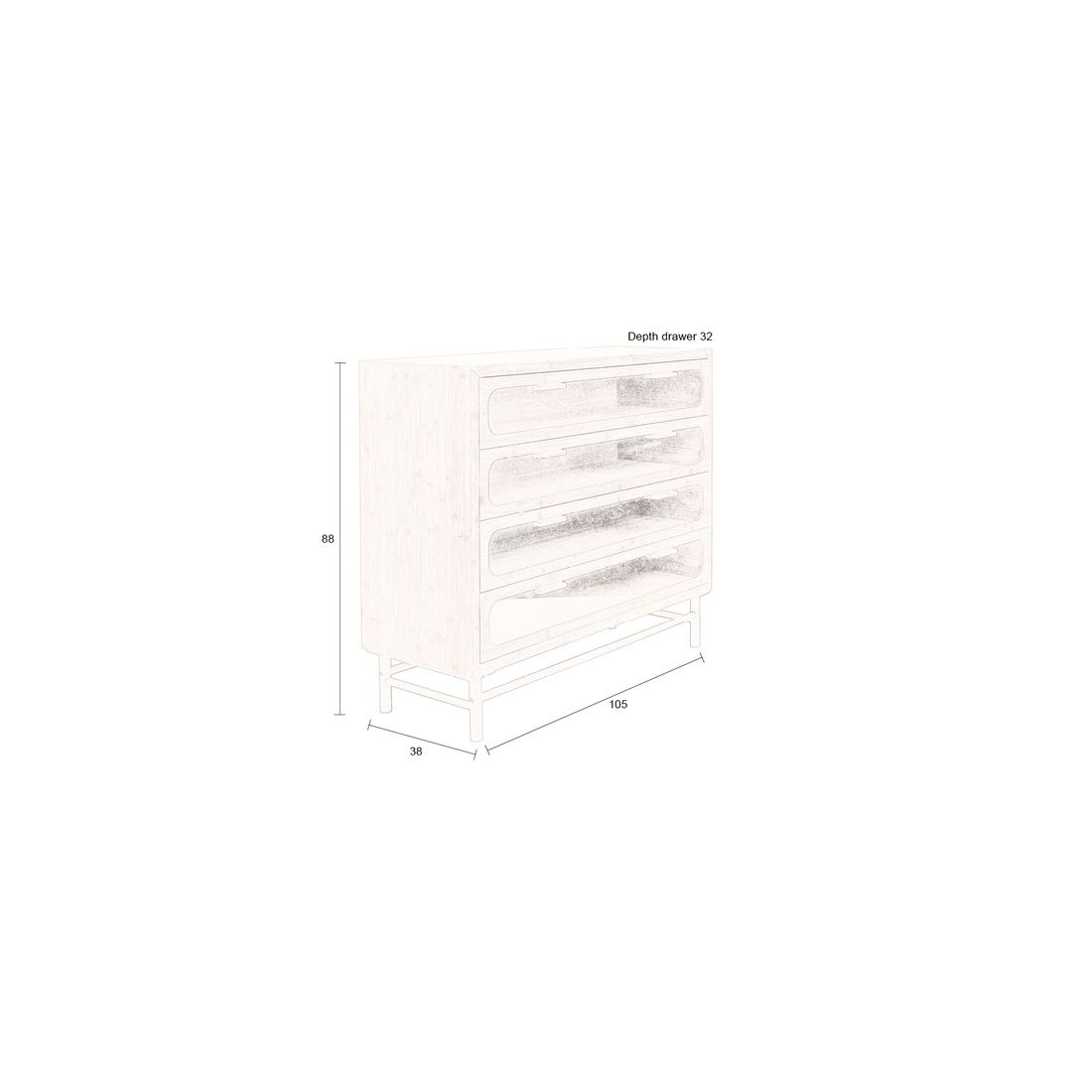 Dutchbone Dressoir Caroun Breed
