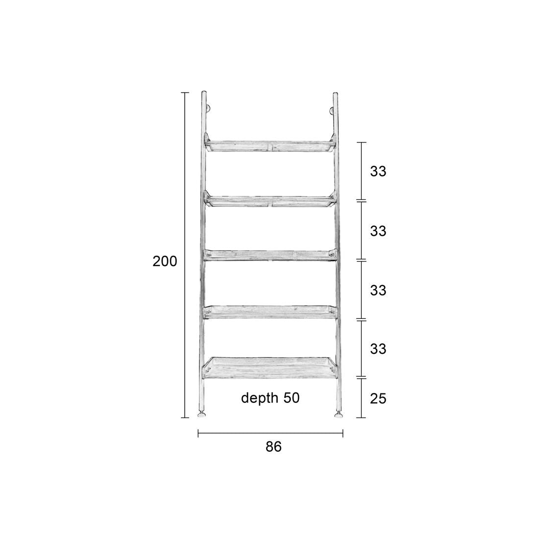 White Label Living Boekenkast Wally