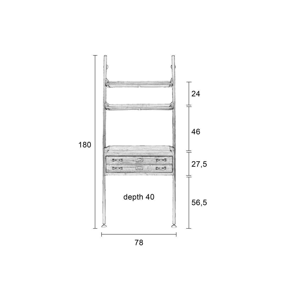 White Label Living Boekenkast Rook